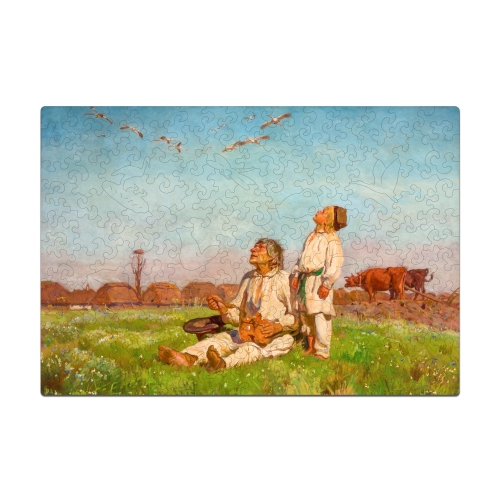 Drewniane puzzle A4 Chełmoński 